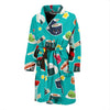 Sushi Pattern Print Men Long Robe-grizzshop