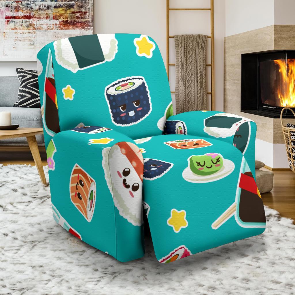 Sushi Pattern Print Recliner Cover-grizzshop