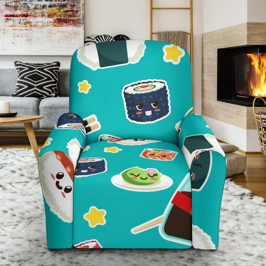 Sushi Pattern Print Recliner Cover-grizzshop