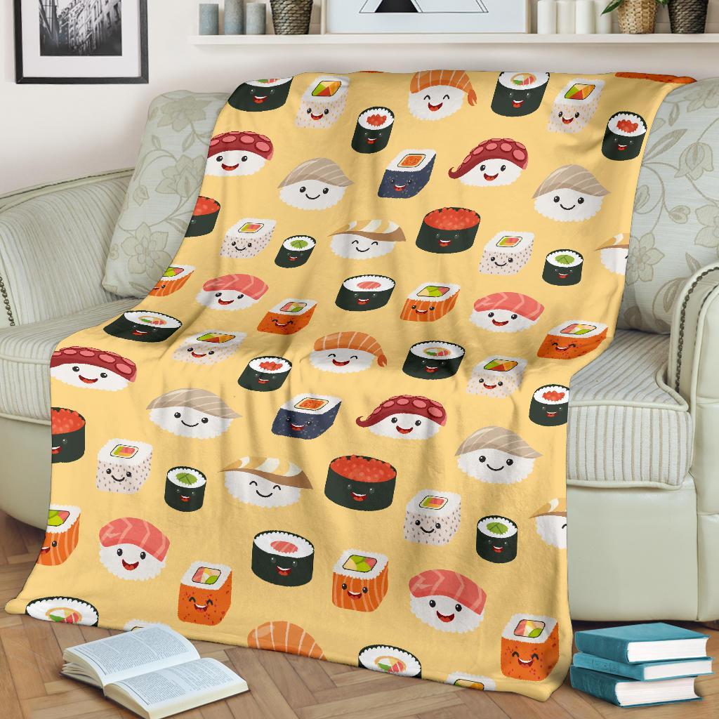 Sushi Print Pattern Blanket-grizzshop