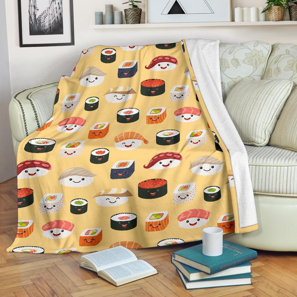 Sushi Print Pattern Blanket-grizzshop