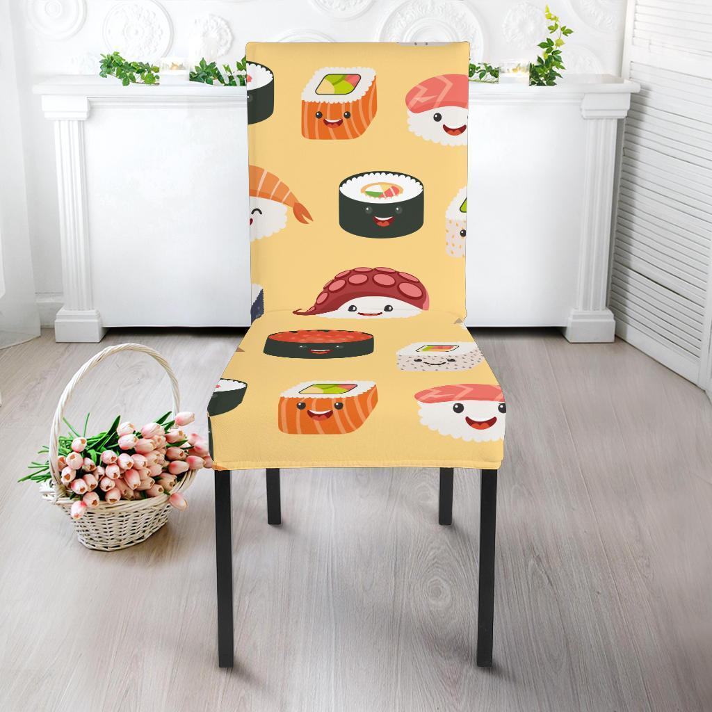 Sushi Print Pattern Chair Cover-grizzshop