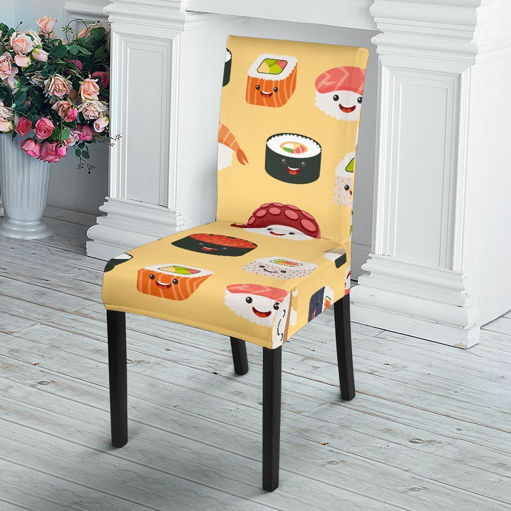 Sushi Print Pattern Chair Cover-grizzshop