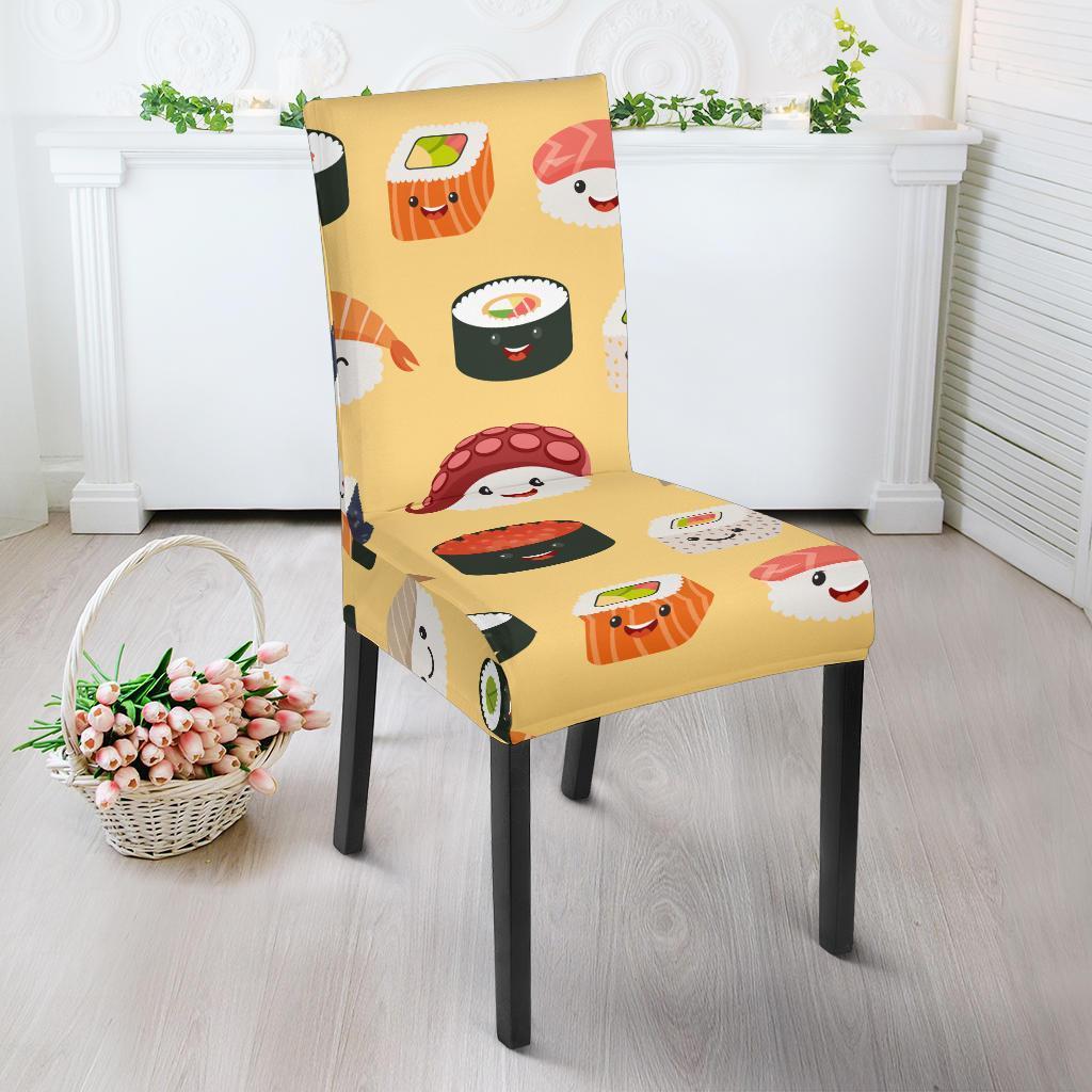 Sushi Print Pattern Chair Cover-grizzshop