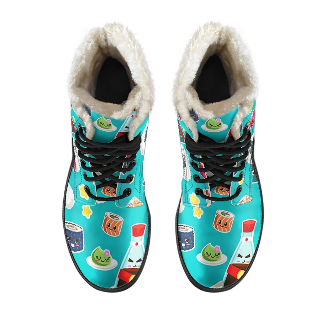 Sushi Print Pattern Comfy Winter Boots-grizzshop