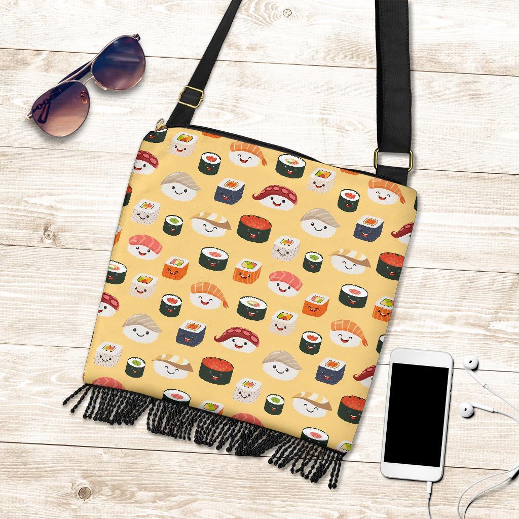 Sushi Print Pattern Crossbody Bags-grizzshop