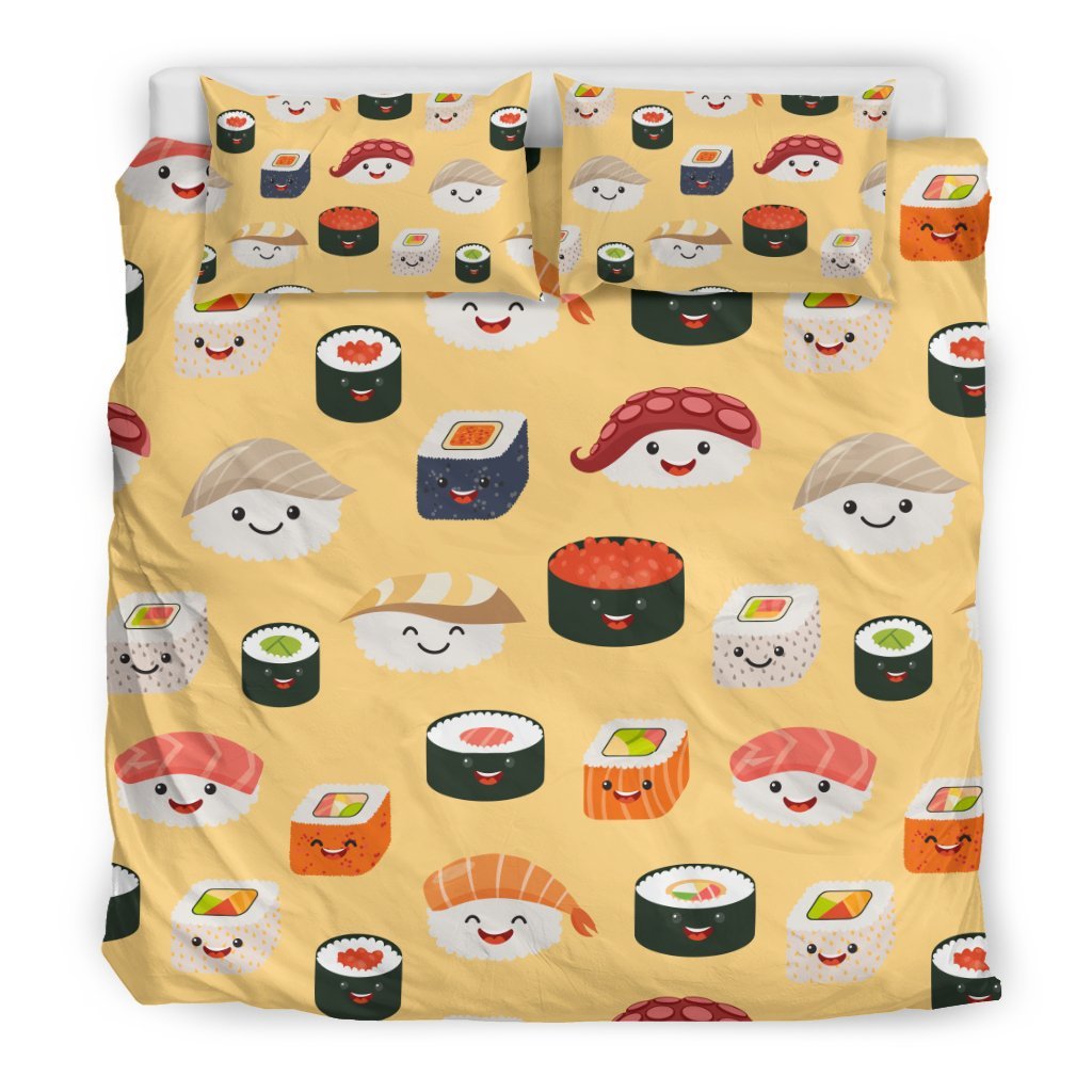 Sushi Print Pattern Duvet Cover Bedding Set-grizzshop