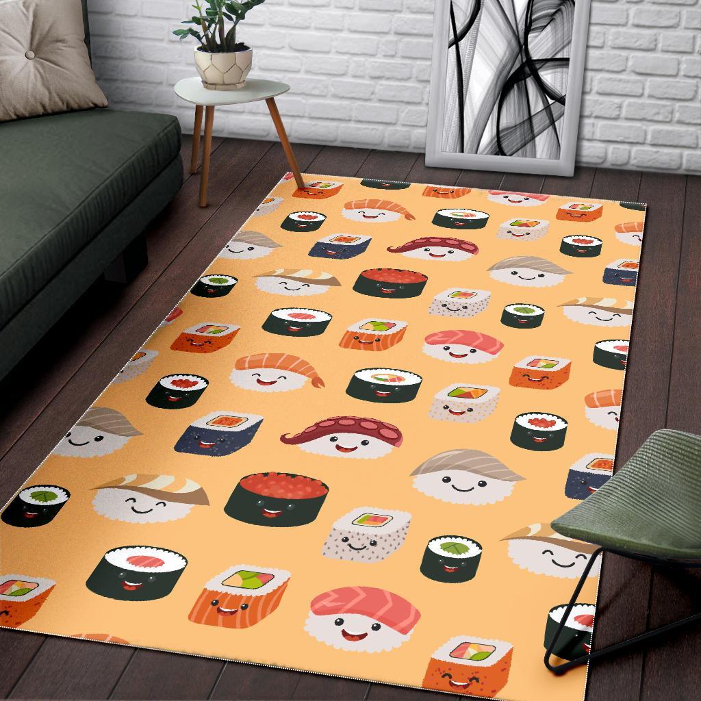 Sushi Print Pattern Floor Mat-grizzshop