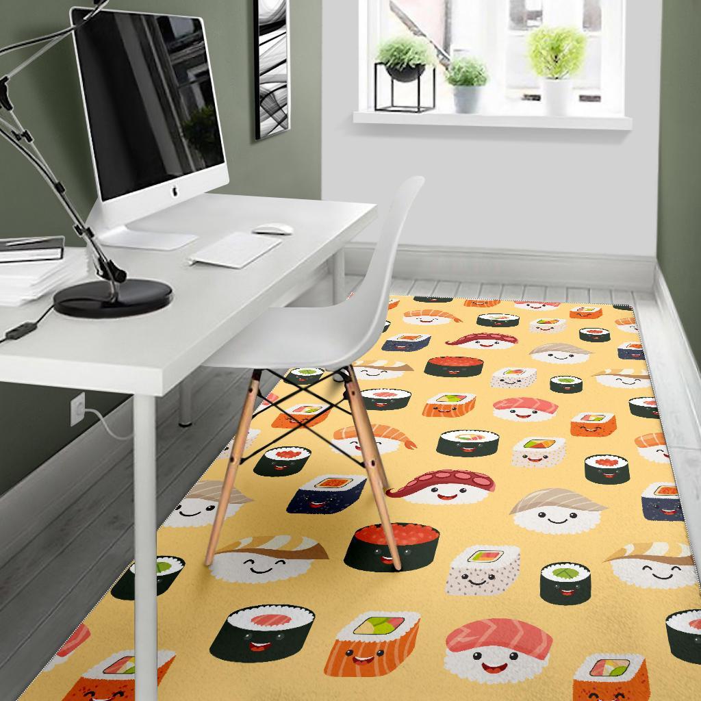 Sushi Print Pattern Floor Mat-grizzshop