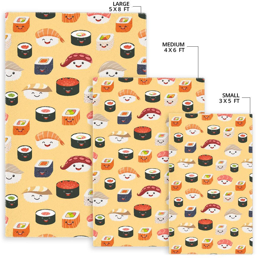 Sushi Print Pattern Floor Mat-grizzshop