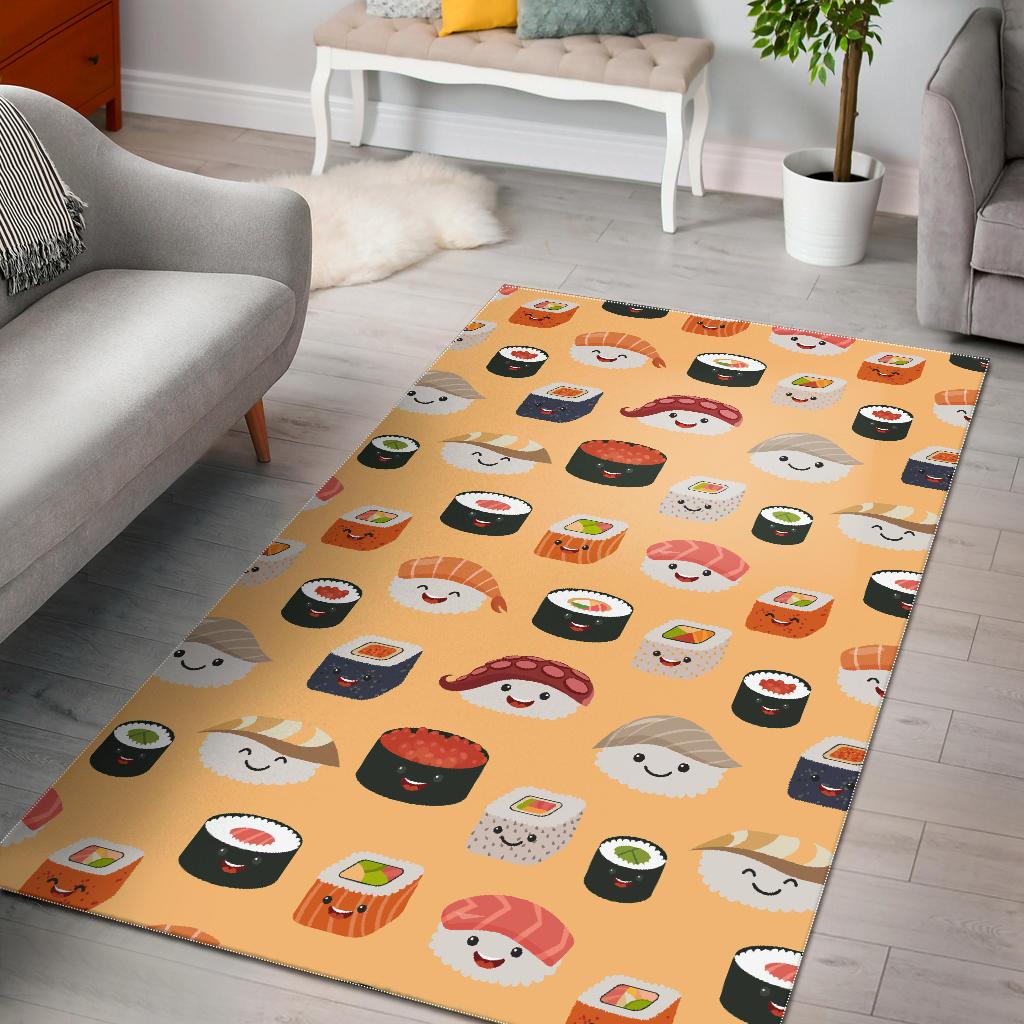 Sushi Print Pattern Floor Mat-grizzshop