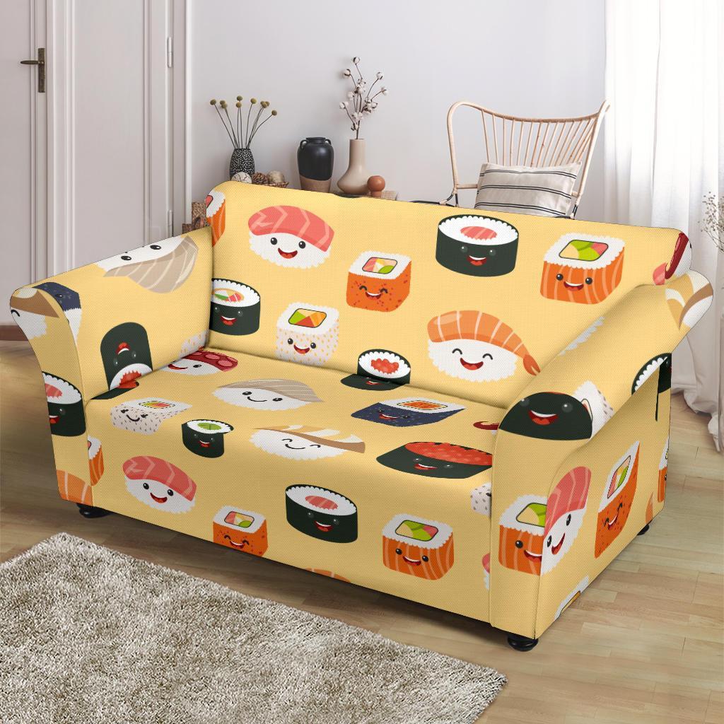 Sushi Print Pattern Loveseat Cover-grizzshop