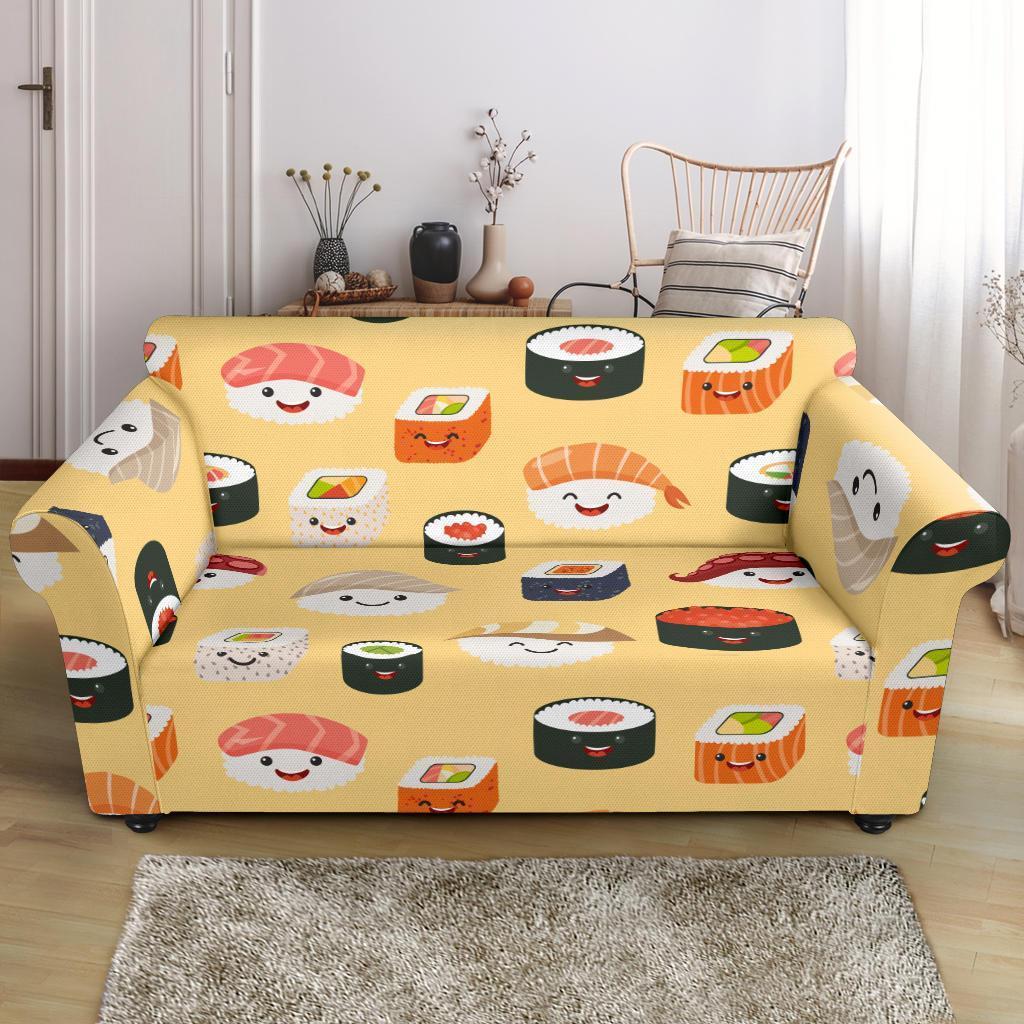 Sushi Print Pattern Loveseat Cover-grizzshop