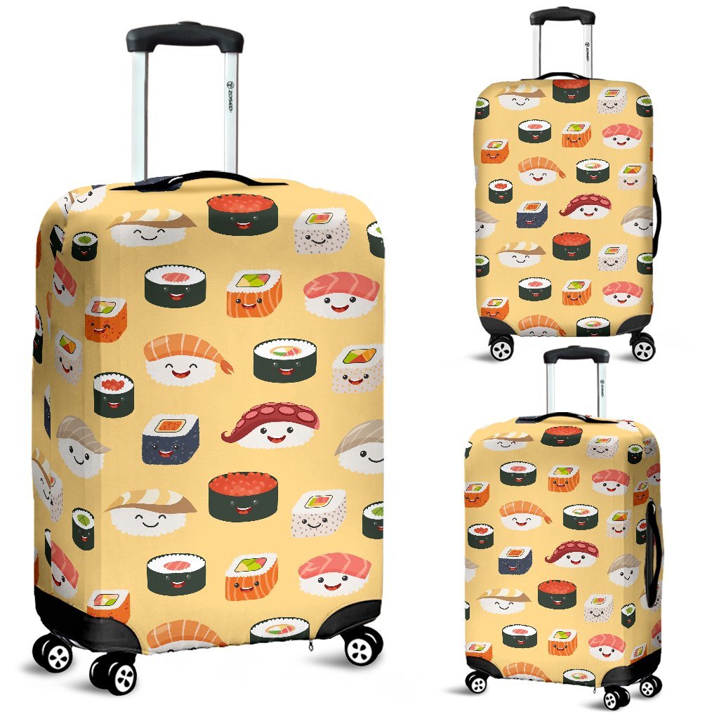 Sushi Print Pattern Luggage Cover Protector-grizzshop