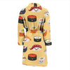 Sushi Print Pattern Men Long Robe-grizzshop