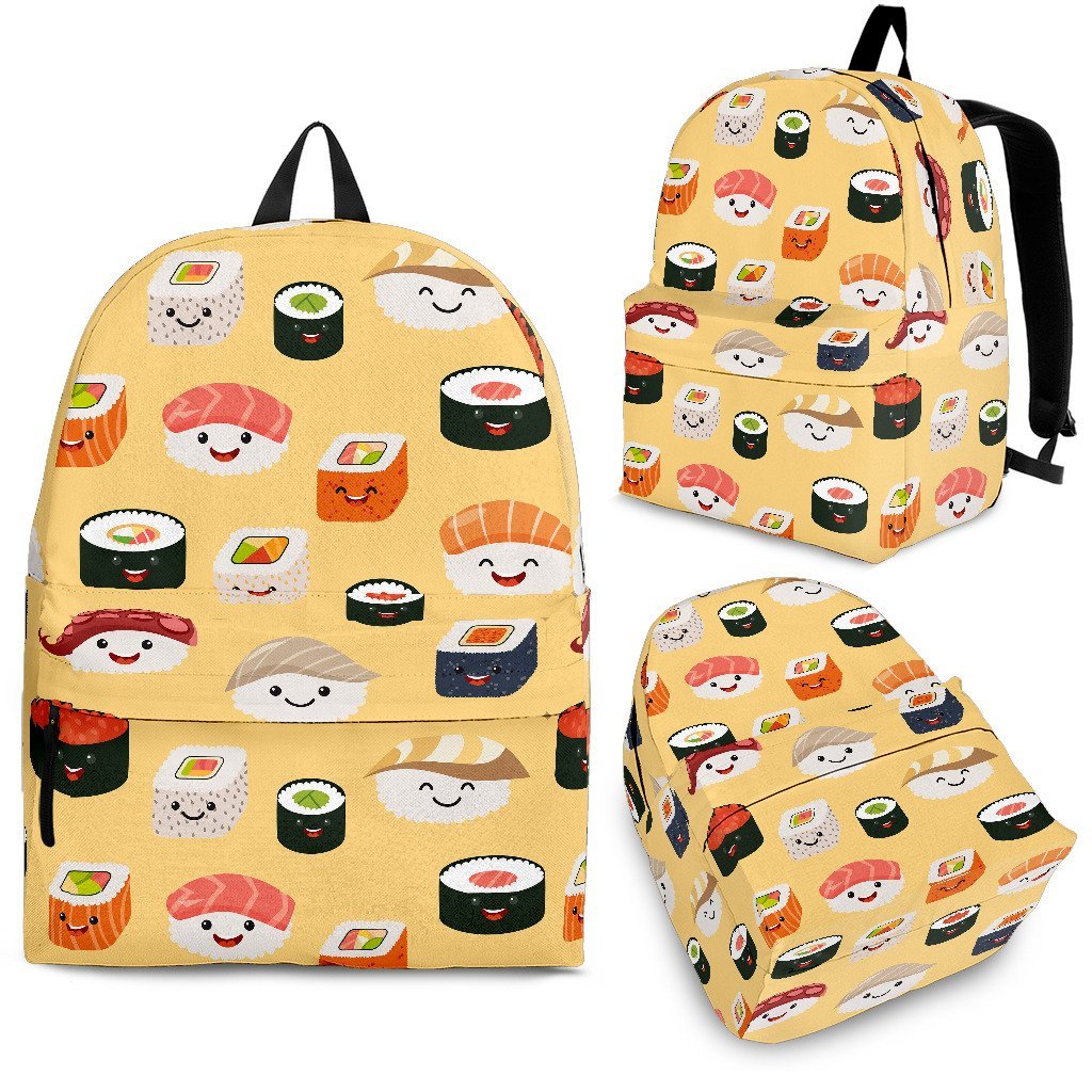 Sushi Print Pattern Premium Backpack-grizzshop