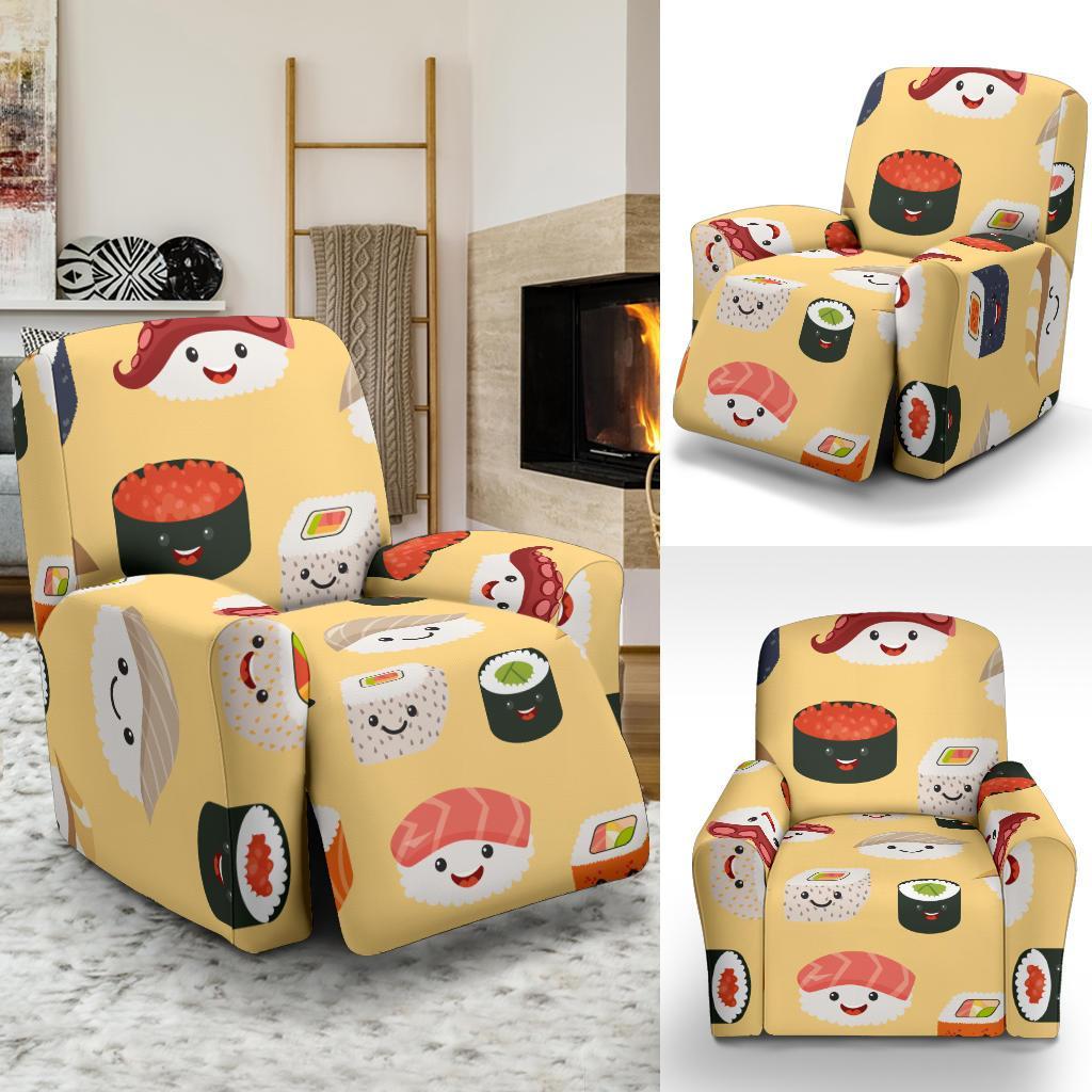 Sushi Print Pattern Recliner Cover-grizzshop