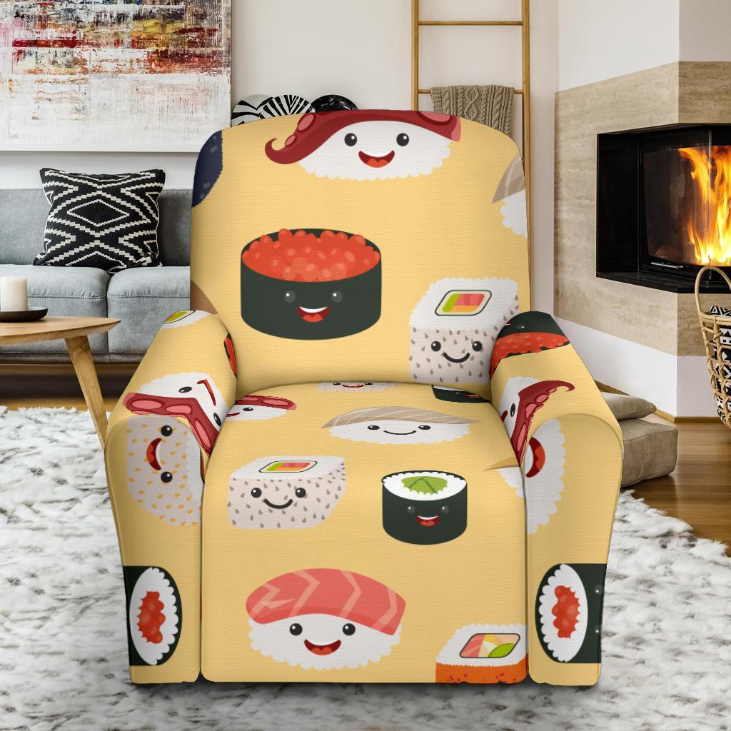 Sushi Print Pattern Recliner Cover-grizzshop