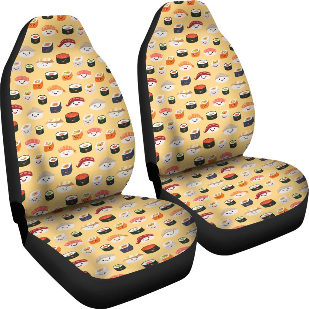 Sushi Print Pattern Universal Fit Car Seat Cover-grizzshop