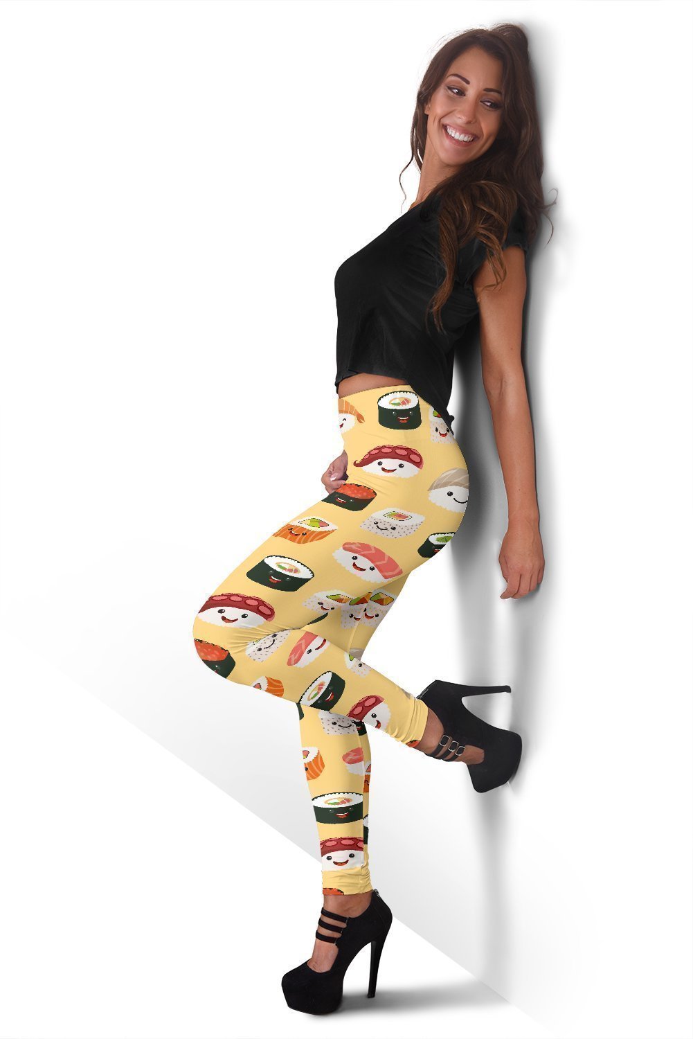 Sushi Print Pattern Women Leggings-grizzshop