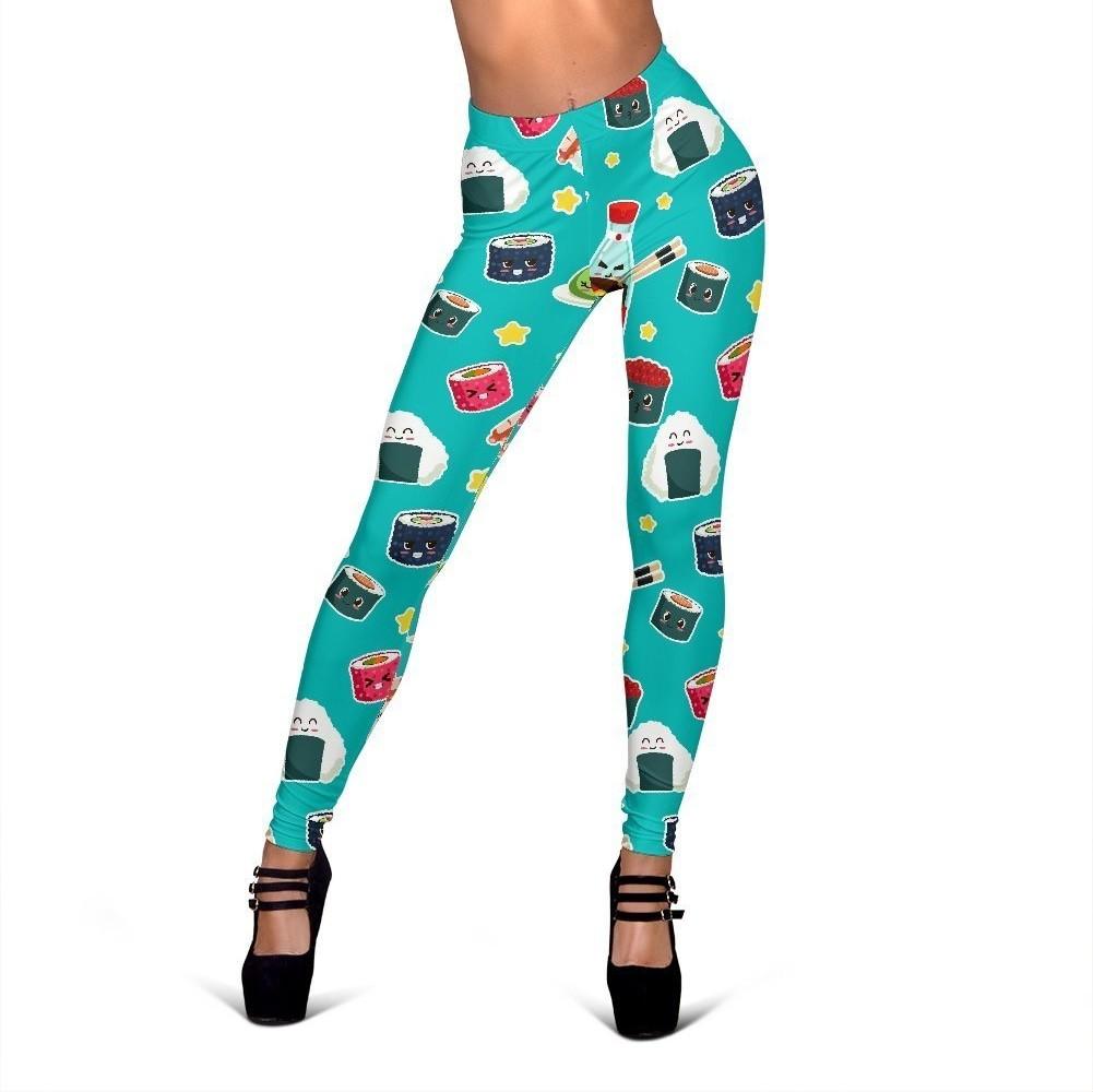 Sushi Print Pattern Women Leggings-grizzshop