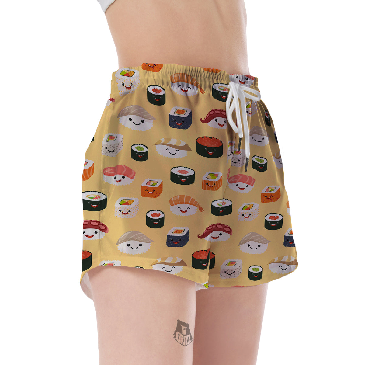 Sushi Print Pattern Women's Shorts-grizzshop