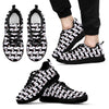 Swan Pattern Print Black Sneaker Shoes For Men Women-grizzshop