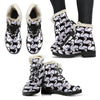 Swan Pattern Print Comfy Winter Boots-grizzshop