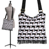 Swan Pattern Print Crossbody Bags-grizzshop