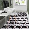 Swan Pattern Print Floor Mat-grizzshop