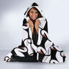 Swan Pattern Print Hooded Blanket-grizzshop