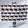 Swan Pattern Print Hooded Blanket-grizzshop