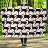 Swan Pattern Print Hooded Blanket-grizzshop