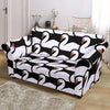 Swan Pattern Print Loveseat Cover-grizzshop