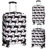 Swan Pattern Print Luggage Cover Protector-grizzshop