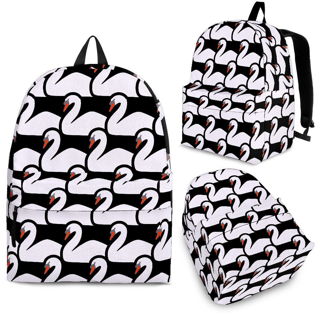 Swan Pattern Print Premium Backpack-grizzshop