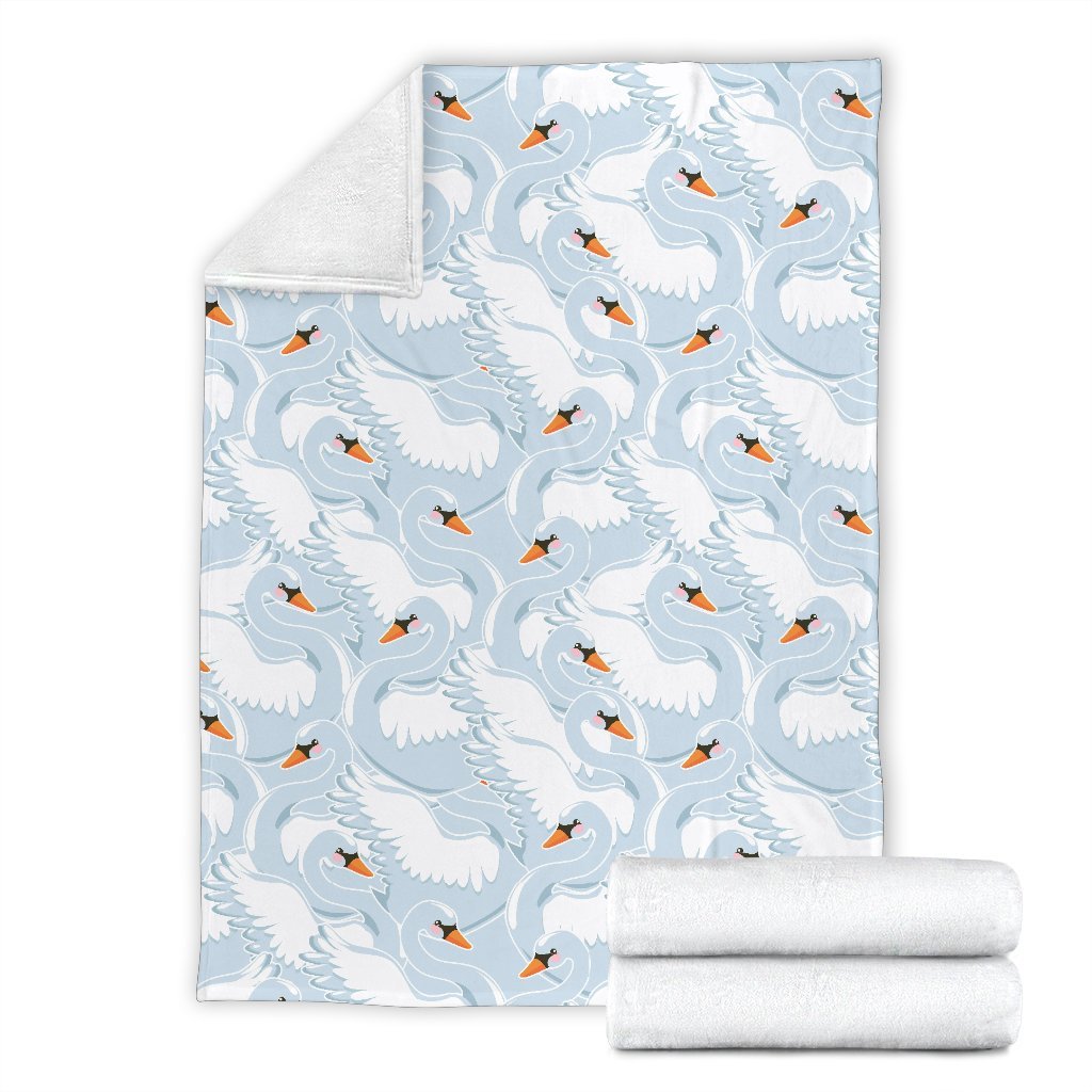 Swan Print Pattern Blanket-grizzshop