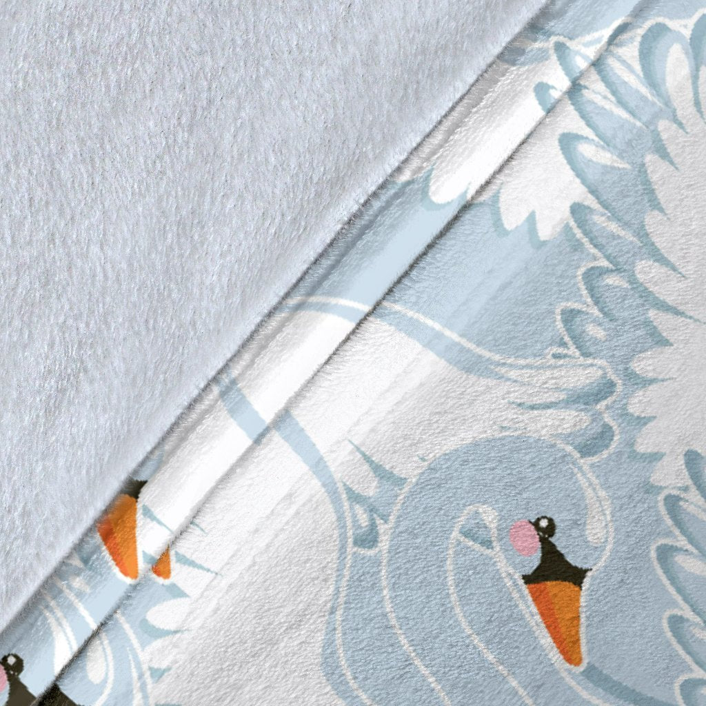 Swan Print Pattern Blanket-grizzshop