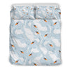 Swan Print Pattern Duvet Cover Bedding Set-grizzshop