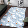 Swan Print Pattern Floor Mat-grizzshop