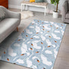 Swan Print Pattern Floor Mat-grizzshop