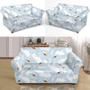 Swan Print Pattern Loveseat Cover-grizzshop