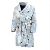 Swan Print Pattern Men Long Robe-grizzshop