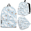 Swan Print Pattern Premium Backpack-grizzshop