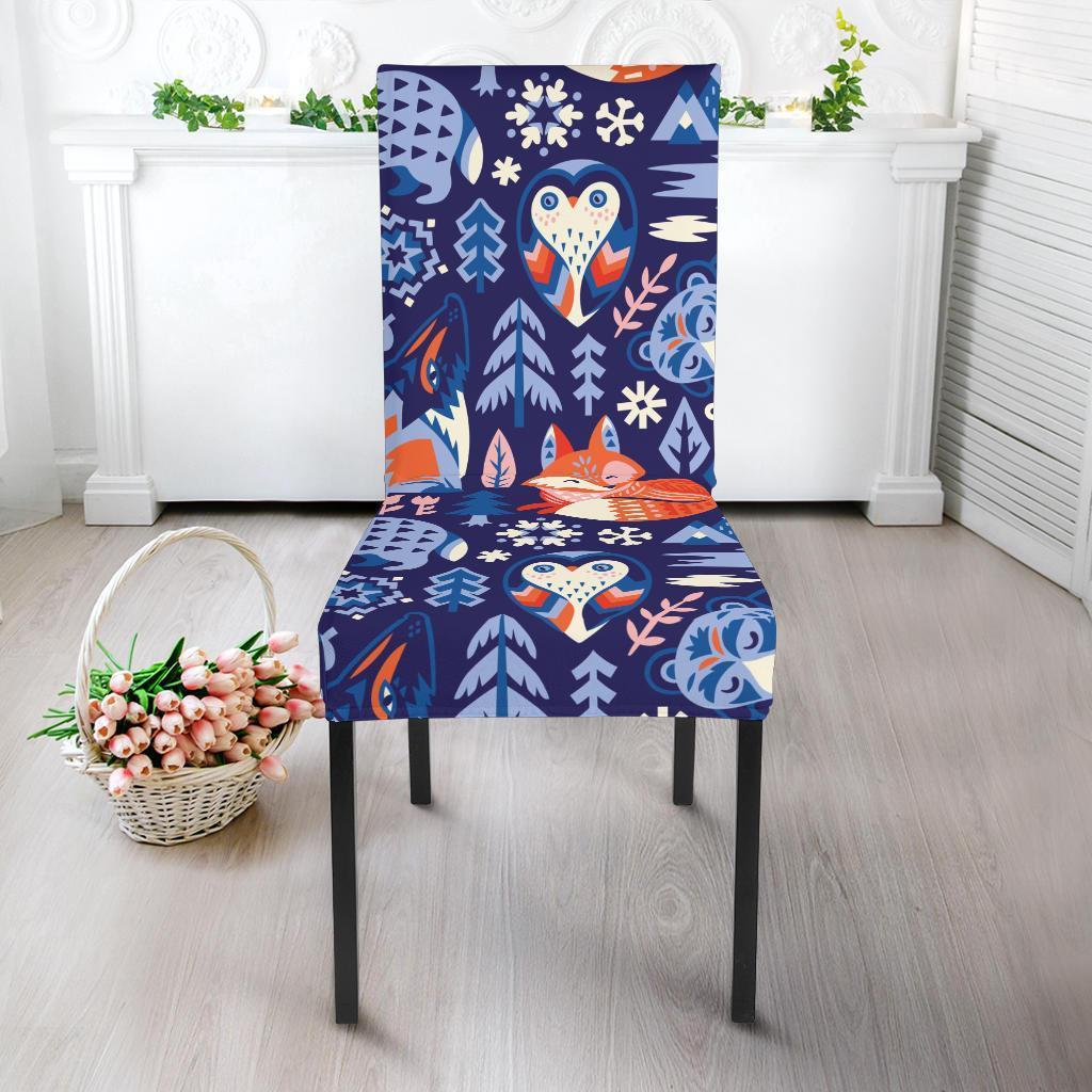 Swedish Animal Pattern Print Chair Cover-grizzshop