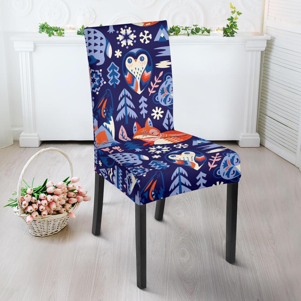 Swedish Animal Pattern Print Chair Cover-grizzshop