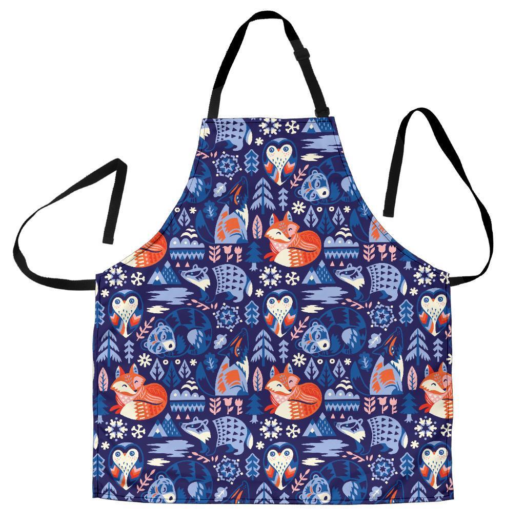 Swedish Animal Pattern Print Men's Apron-grizzshop