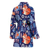 Swedish Animal Pattern Print Women Long Robe-grizzshop