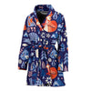 Swedish Animal Pattern Print Women Long Robe-grizzshop