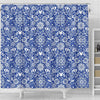 Swedish Floral Pattern Print Bathroom Shower Curtain-grizzshop